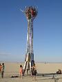 Climbable tall metal art piece 3